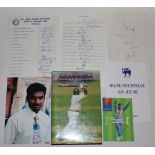 Sri Lanka 1986-2002. Two official autograph sheets for Sri Lanka tours to England. Tours are Sri