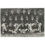 'The Australian Team 1926'. Official mono postcard of the Australian touring party for the 1926 tour