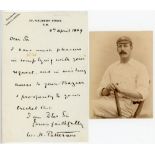William Henry Patterson. Oxford University & Kent 1878-1900. One page handwritten letter dated 8th