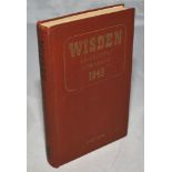 Wisden Cricketers' Almanack 1943. 80th edition. Original hardback. Only 1400 hardback copies were