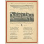 Cricket miscellany. Black folder comprising an interesting selection of ephemera mainly from the