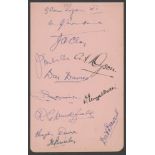 Glamorgan. Selection of three album pages signed by the Glamorgan teams of 1937, 1938 and 1939.