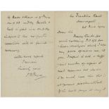 John Bertram Payne. Four page handwritten letter dated 25th June 1904 from Payne in Harrogate to