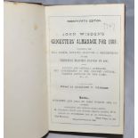Wisden Cricketers' Almanack 1888. 25th edition. Bound in green quarter leather lacking original