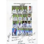 Middlesex C.C.C. 2004-2007. Four unofficial autograph sheets of Middlesex teams. Signatures