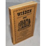 Wisden Cricketers' Almanack 1943. 80th edition. Original limp cloth covers. Only 5600 paper copies