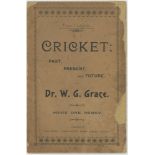 'Press Critiques. Cricket: Past, Present, & Future, by Dr W.G. Grace'. 15pp booklet published by