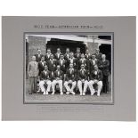 'Bodyline'. 'M.C.C. Team- Australian Tour- 1932-33'. Large and impressive official mono photograph