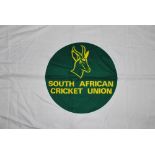 England 'Rebel' Tour to South Africa 1989. Official white South Africa Cricket Union flag, with