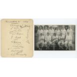 Hampshire C.C.C. 1924. Album page nicely signed in ink by eleven Hampshire players. Signatures