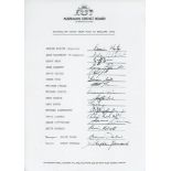 Australia Youth Team tours to England 1991 & 1995. Two official sheets, the 1991 sheet fully