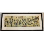 'Crowd around a Cricket Sight Board'. L.S. Lowry. Reproduction print of 850 copies published after