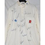 Graham Gooch. Essex & England. Essex First XI shirt worn by Gooch with his name handwritten to the