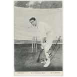 Kenneth Lotherington Hutchings. Kent & England 1902-1912. Mono postcard of Hutchings in batting