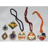 Melbourne Cricket Club membership medals. Four gold metal with colour enamel medals for Melbourne