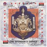 Australia. Sheffield Shield 1995/96. 'The Sponsor's Dinner'. Official folding menu for the dinner