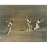 Surrey v Australians 1953. Original mono press photograph of action from the match played at The