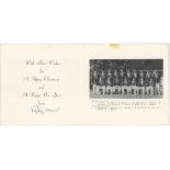 Geoffrey Howard. Manager, M.C.C. tour 1951/52. Official M.C.C. Christmas card from the M.C.C. tour