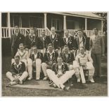 New Zealand tour to England 1931. Official mono press photograph of the full New Zealand touring