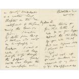 Richard Daft. Nottinghamshire. 1858-91. Handwritten three page letter to an unknown correspondent,