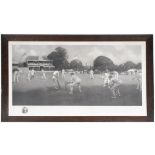 'Kent v Lancashire at Canterbury 1906'. Albert Chevallier Tayler. Large mono photograve of the