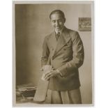 K.S. Duleepsinhji. Sussex & England 1924-32. Excellent original sepia press photograph of