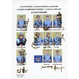 Gloucestershire C.C.C. 2007-2009. Five unofficial autograph sheets of Gloucestershire teams.