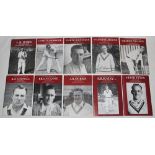 Association of Cricket Statisticians Publications 'Famous Cricketers Series'. Incomplete run of