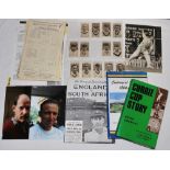 South Africa tours to England 1940s-2000s. Box comprising a collection of ephemera relating to South