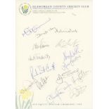 Glamorgan C.C.C. Official autograph sheets for 1994 (2), 1995, 1997 (2), 2001 and 2003. Sold with