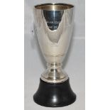 Dennis Brian Close. Yorkshire, Somerset & England 1949-1977. Silver plate goblet on black base