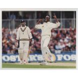 England v India and away tours 1980s-1990s. Twenty six original colour and mono press photographs of