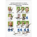 Warwickshire C.C.C. 2007-2010. Eight unofficial autograph sheets of Warwickshire teams. Signatures