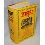 Wisden Cricketers' Almanack 1970. Original hardback with dustwrapper. Minor faults to dustwrapper
