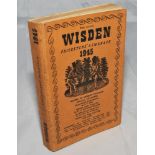 Wisden Cricketers' Almanacks 1945. 81st Edition. Original limp cloth covers. Only 6500 paper