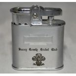 Kenneth Frank Barrington, Surrey & England 1953-1968. Ronson cigarette lighter inscribed to one side