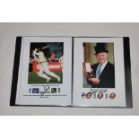 England Test cricketers. 1950s-2000s. Two files comprising sixty modern colour printed A4