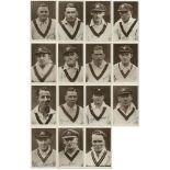 Australian tour of England 1930. Excellent complete set of fifteen sepia real photograph plain