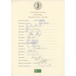 South Africa 1990s. Two official 'United Cricket Board, South Africa' autograph sheets, one for