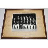 'M.C.C. tour of South Africa 1964/5'. Official mono photograph of the M.C.C. touring party seated