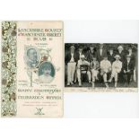 'Lancashire County & Manchester Cricket Club County Championship Celebration Dinner' 1904. Rare