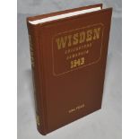 Wisden Cricketers' Almanack 1943. Willows hardback reprint (2000) with gilt lettering. Limited