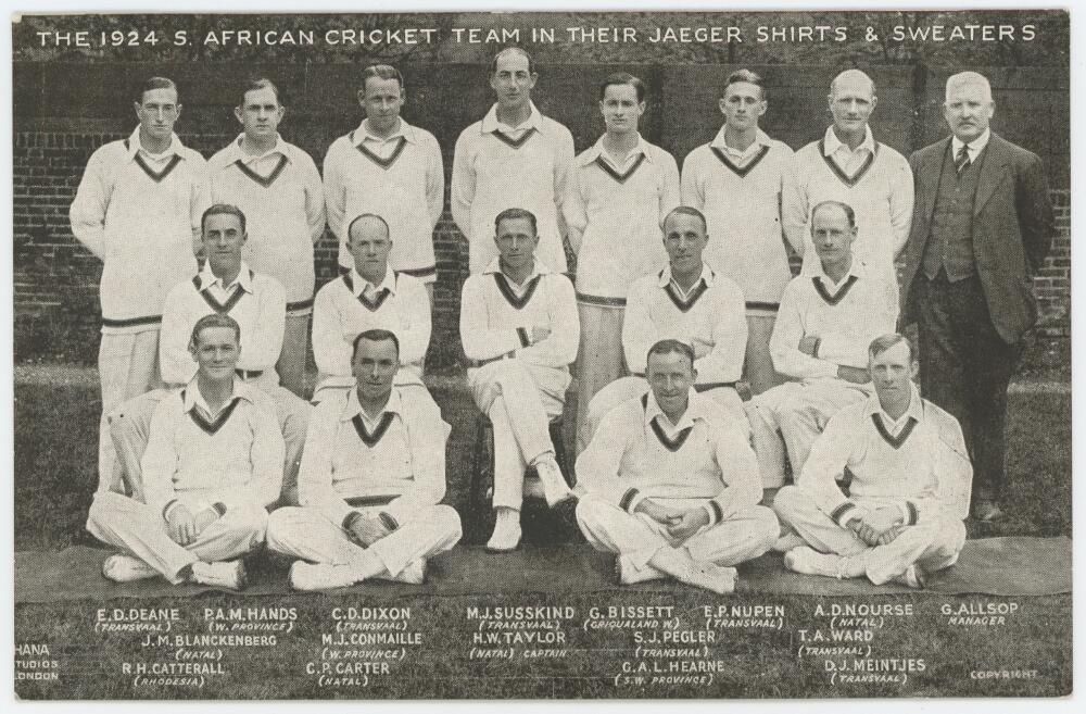 South Africa tour to England 1935. Page nicely signed in ink by fourteen members of the South Africa - Image 2 of 2