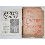 'Cricket Sketches with Portraits of Prominent Cricketers'. 16pp magazine with image of F.S.