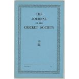 'The Journal of the Cricket Society'. An almost complete run of the Journal from Volume 1 no. 1 (