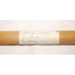 Alec Victor Bedser. Surrey & England 1939-1960. Original cricket stump used in the Ashes series of