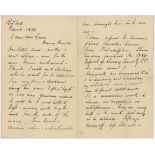 Thomas Padwick (1844-1898). Three page handwritten letter dated 18th February 1892 from Thomas