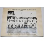 The Ashes. England v Australia 1953. Official mono photograph of the England team seated and