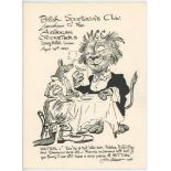 Australia tour to England 1953. 'Coronation Tour'. Two official menus for dinners given for the