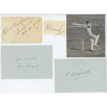 Test and County signatures 1930s-1980s. A selection of signatures, some on individual cards and